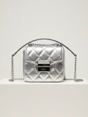 Kate Spade Silver Quilted Crossbody ✨
